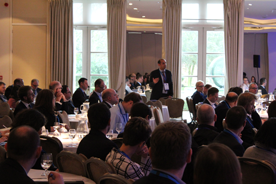 Finance Professionals Engaged with Speaker Presentation at Future of Finance Summit